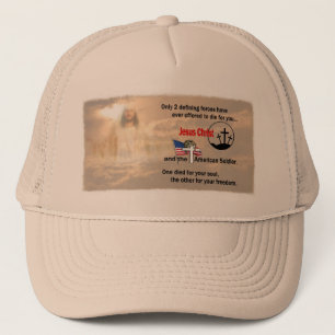 Jesus Christus u. der amerikanische Soldat Truckerkappe
