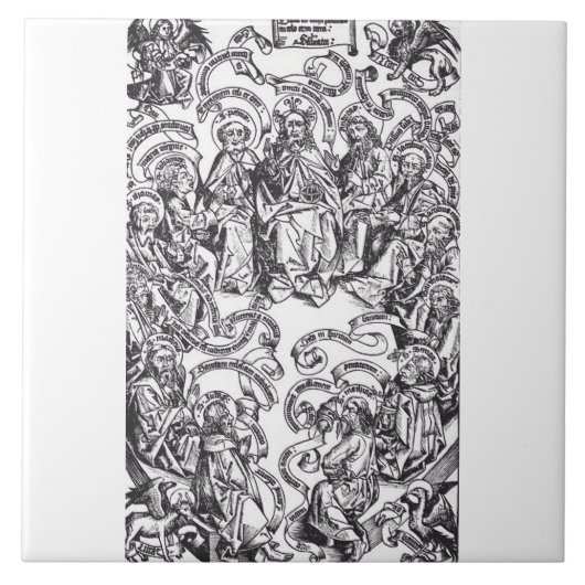 Jesus Christus und 12 Apostel Fliese (Vorderseite)