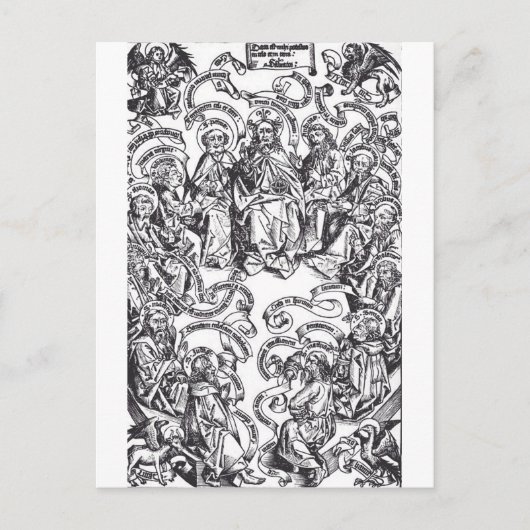 Jesus Christus und 12 Apostel Postkarte (Vorderseite)
