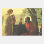 Jesus Christus und der gute Samariter am Brunnen Geschenkpapier Set (Vorderseite)