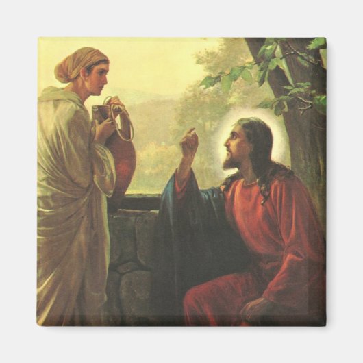 Jesus Christus und der gute Samariter am Brunnen Magnet (Vorne)