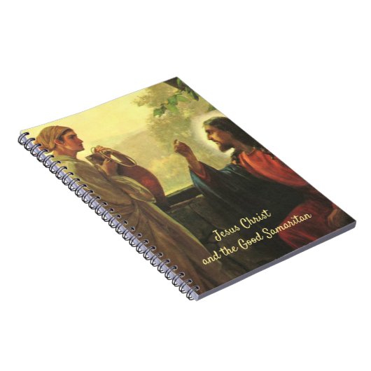 Jesus Christus und der gute Samariter am Brunnen Notizblock (Rechte Seite)