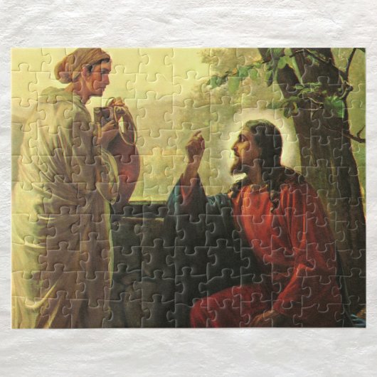 Jesus Christus und der gute Samariter am Brunnen Puzzle