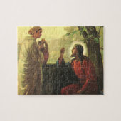 Jesus Christus und der gute Samariter am Brunnen Puzzle (Horizontal)