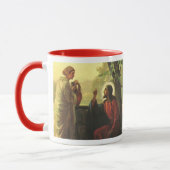 Jesus Christus und der gute Samariter am Brunnen Tasse (Links)