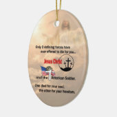 Jesus Christus und die amerikanische Keramik Ornament (Links)