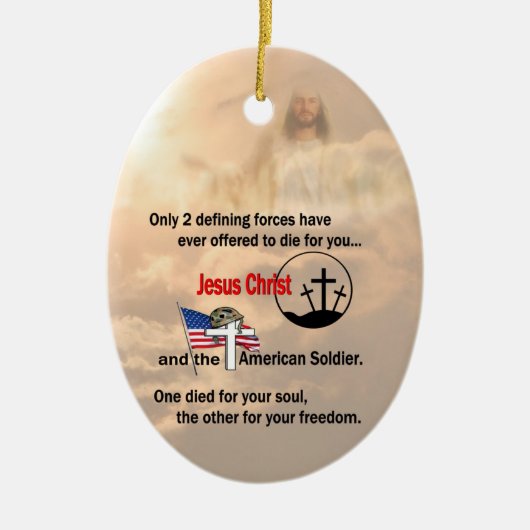 Jesus Christus und die amerikanische Keramik Ornament (Vorne)