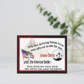 Jesus Christus und die amerikanische Postkarte (Stehend Vorderseite)