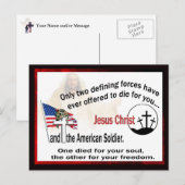 Jesus Christus und die amerikanische Postkarte (Vorne/Hinten)