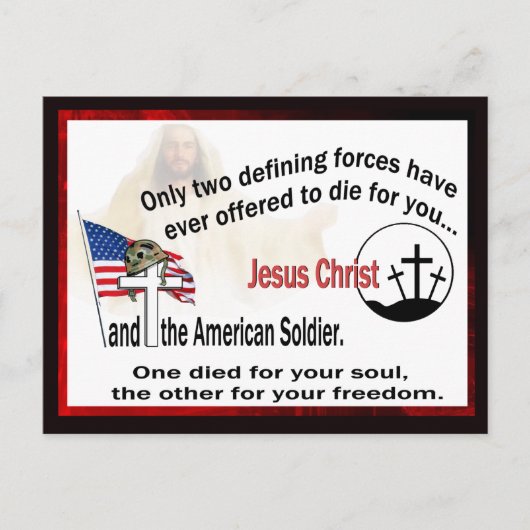 Jesus Christus und die amerikanische Postkarte (Vorderseite)