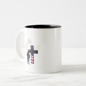 Jesus Christus und die amerikanischer Soldat-2. Zweifarbige Tasse (Vorderseite Links)