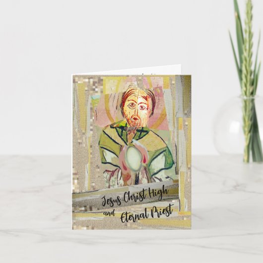 Jesus Christus und Ewiger Priester Karte (Vorderseite)