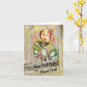 Jesus Christus und Ewiger Priester Karte (Gelbe Blume)