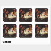 Jesus Christus und Maria, Bethlehem Weihnachtsaufk Quadratischer Aufkleber (Blatt)