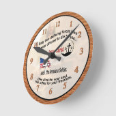 Jesus Christus und the American Soldier Medium Clo Runde Wanduhr (Winkel)