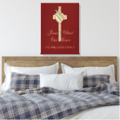 Jesus Christus unser Erretter Christliches Rotes G Leinwanddruck (Insitu (Schlafzimmer))