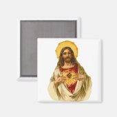 Jesus Christus unser Herr Heiliges Herz Magnet (Vorderseite/Rückseite)