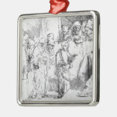 Jesus Christus unter den Doktoren Silbernes Ornament (Links)