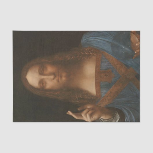 Jesus Christus von Leonardo da Vinci, Schmerz der Seidenpapier (Vorderseite)