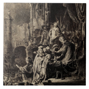 Jesus Christus vor Pilate Fliese