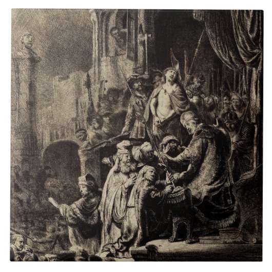 Jesus Christus vor Pilate Fliese (Vorderseite)