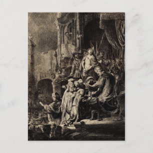 Jesus Christus vor Pilate Postkarte