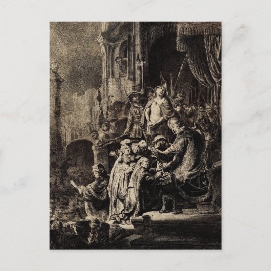 Jesus Christus vor Pilate Postkarte (Vorderseite)