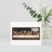Jesus Christus, wann essen wir? - Funny Last Suppe Postkarte (Stehend Vorderseite)