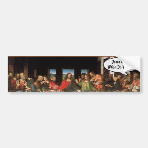 Jesus Christus Wann essen wir? - Lustiges letztes Autoaufkleber