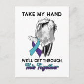 Jesus Christus Wir werden durch das Selbstmordbewu Postkarte (Vorderseite)