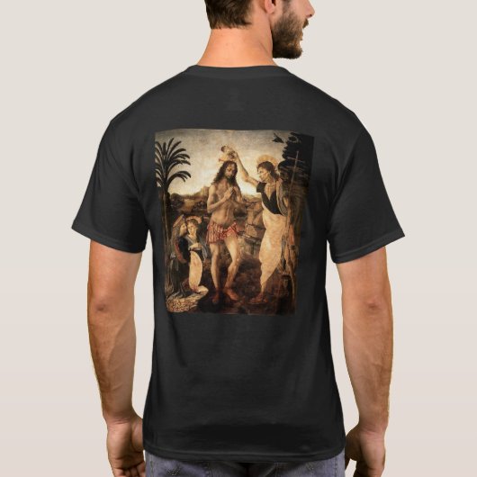 Jesus Christus wird von Johannes getauft und von L T-Shirt (Rückseite)