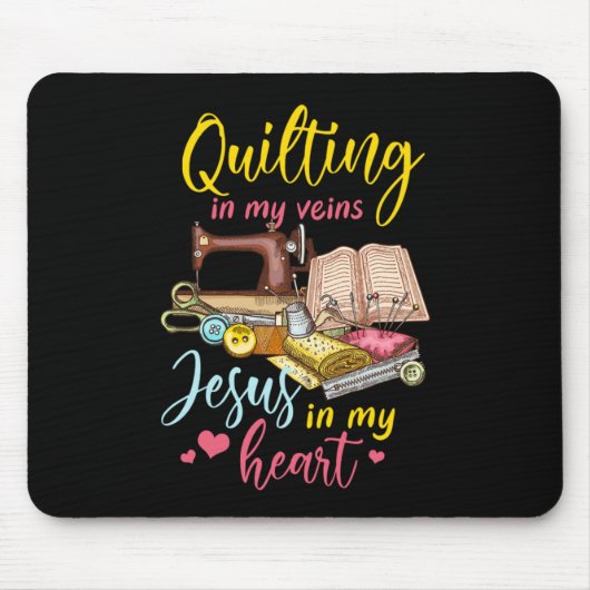 Jesus Christus zu beenden Religious Quilt Nähen Ma Mousepad (Vorne)