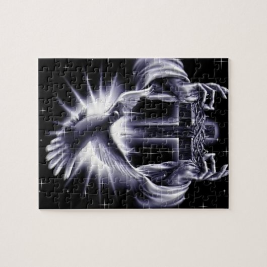 Jesus ChristusDornenkrone und Taube Puzzle (Horizontal)