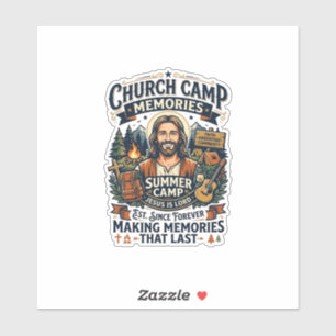 Jesus Church Camp VBS Nostalgie-Shirt Glaube basie Aufkleber