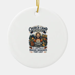 Jesus Church Camp VBS Nostalgie-Shirt Glaube basie Keramik Ornament