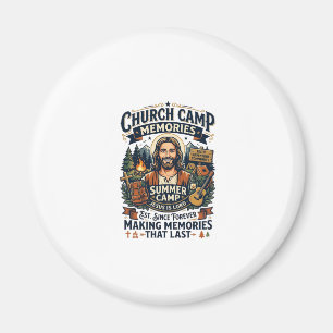 Jesus Church Camp VBS Nostalgie-Shirt Glaube basie Magnet