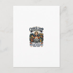 Jesus Church Camp VBS Nostalgie-Shirt Glaube basie Postkarte