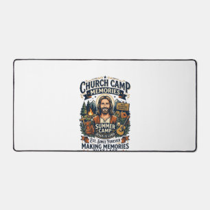 Jesus Church Camp VBS Nostalgie-Shirt Glaube basie Schreibtischunterlage