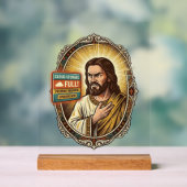Jesus Cloud-Speicher voll Warnung Paywall Tech Hum Acrylschild (Neutral)
