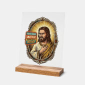 Jesus Cloud-Speicher voll Warnung Paywall Tech Hum Acrylschild (Winkel)