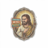 Jesus Cloud-Speicher voll Warnung Paywall Tech Hum Aufkleber (Vorderseite)