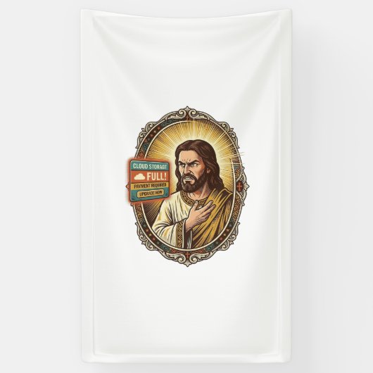 Jesus Cloud-Speicher voll Warnung Paywall Tech Hum Banner (Vertikal)