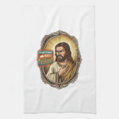 Jesus Cloud-Speicher voll Warnung Paywall Tech Hum Geschirrtuch (Vertikal)