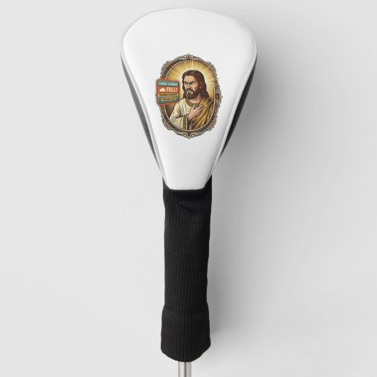 Jesus Cloud-Speicher voll Warnung Paywall Tech Hum Golf Headcover (Vorderseite)