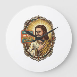 Jesus Cloud-Speicher voll Warnung Paywall Tech Hum Große Wanduhr