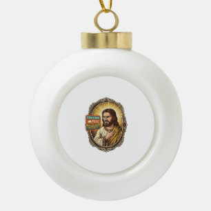 Jesus Cloud-Speicher voll Warnung Paywall Tech Hum Keramik Kugel-Ornament