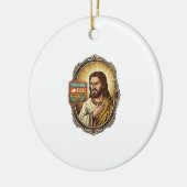 Jesus Cloud-Speicher voll Warnung Paywall Tech Hum Keramik Ornament (Links)
