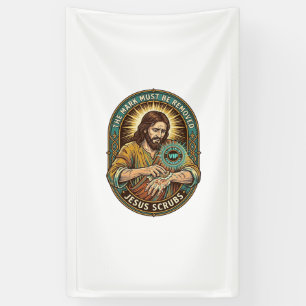Jesus Club Handstempel wird nicht Morgenhumor abwa Banner