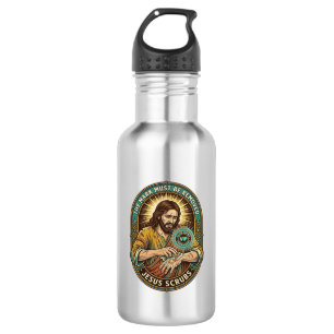 Jesus Club Handstempel wird nicht Morgenhumor abwa Edelstahlflasche