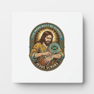Jesus Club Handstempel wird nicht Morgenhumor abwa Fotoplatte